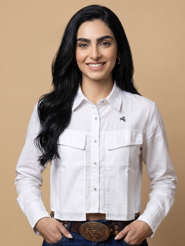 CAMISA CROPPED SLIM FEM CCF001