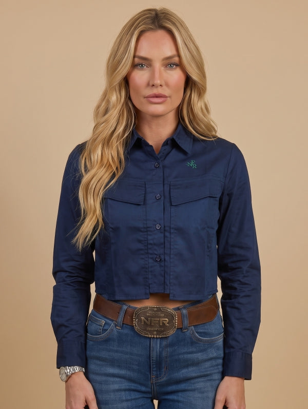 CAMISA CROPPED SLIM FEM CCF004