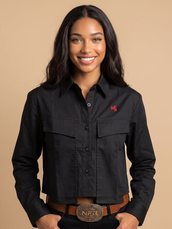 CAMISA CROPPED SLIM FEM CCF006