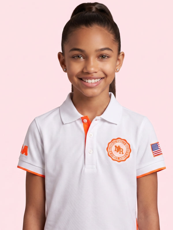 CAMISETA GOLA POLO BORDADO INFANTIL FEM CFP803