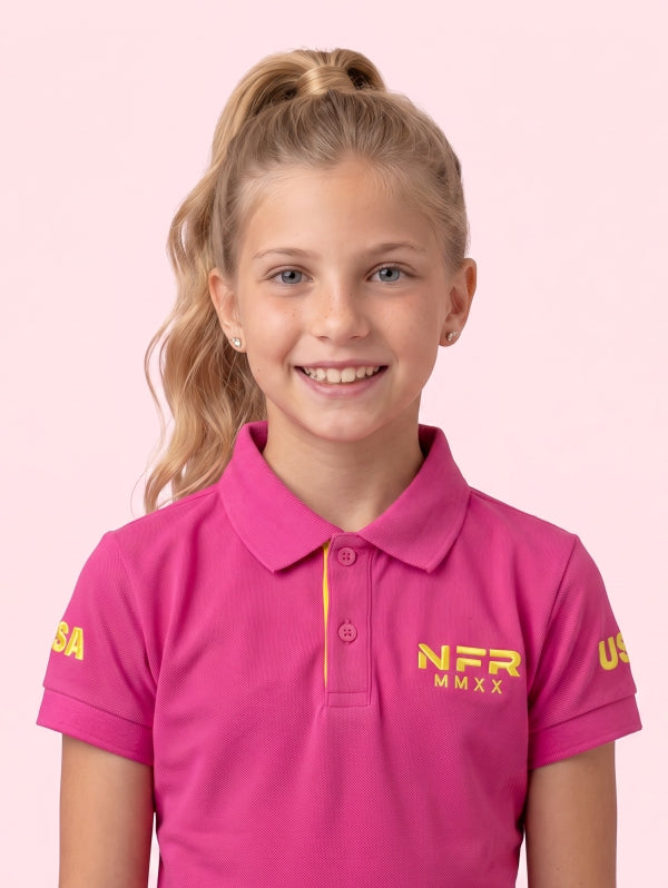 CAMISETA GOLA POLO BORDADO INFANTIL FEM CFP804