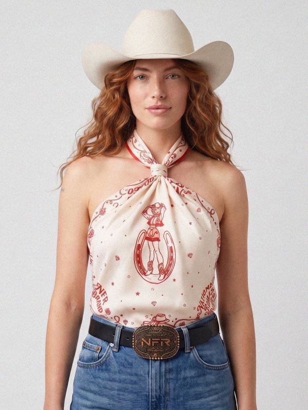 LENÇO COWGIRL 90x90 FEM LC001
