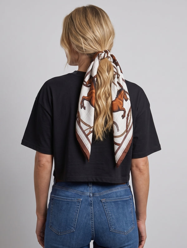 LENÇO HORSES 45X45 FEM LC011