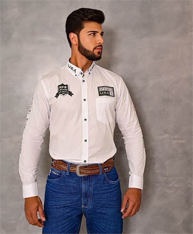 CAMISA BORDADO MASC ML1266